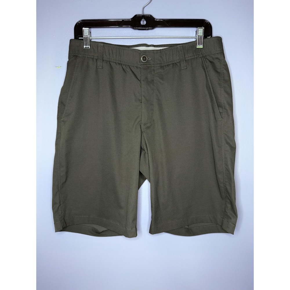 Under Armour Match Play Vented Golf Shorts Mens 32 Green Chino Performance Light